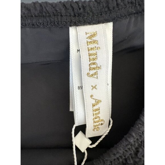 Mindy X Andie Women's L The Bikini Swim Bottom Textured Black NWT - Picture 11 of 16